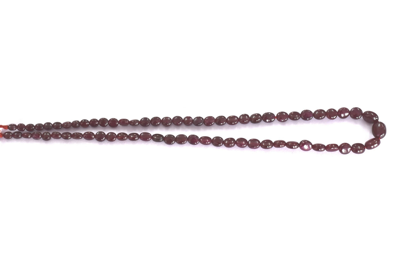 Ruby Oval Smooth Beads