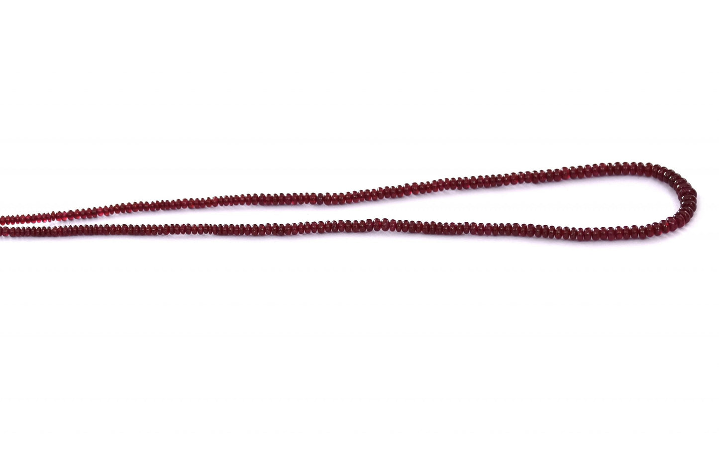 Ruby Rondelle Smooth Beads