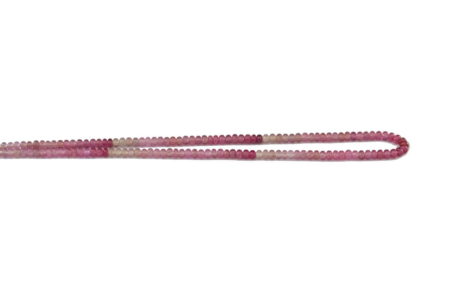 Shaded Pink Sapphire Rondelle Smooth Beads