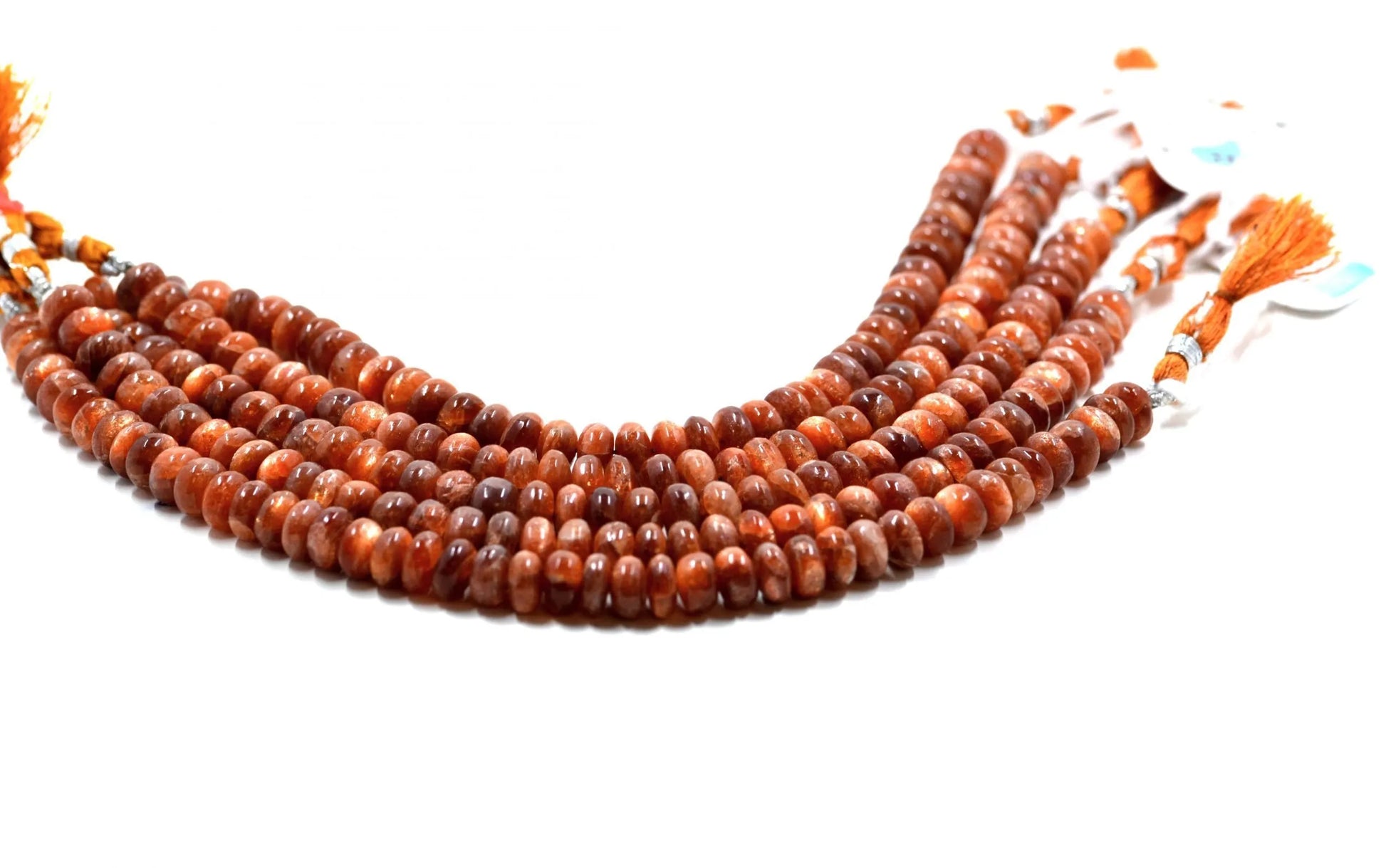 Sunstone Rondelle Beads