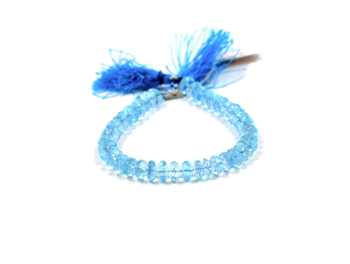 Blue Topaz Rondelle Faceted AAA