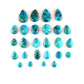 Turquoise Pear, Oval, Round, Cabs