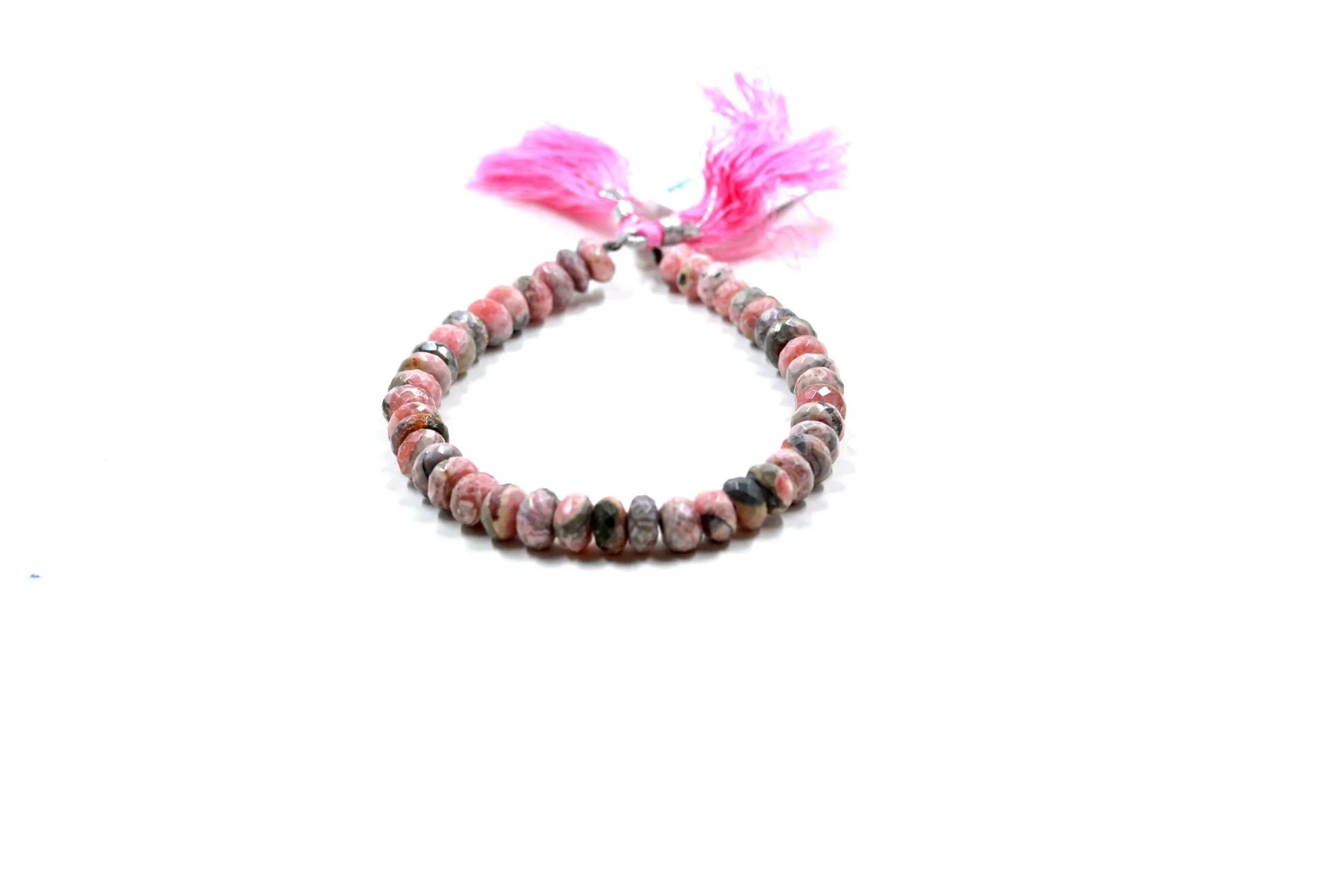 Rhodochrosite Rondelle Beads