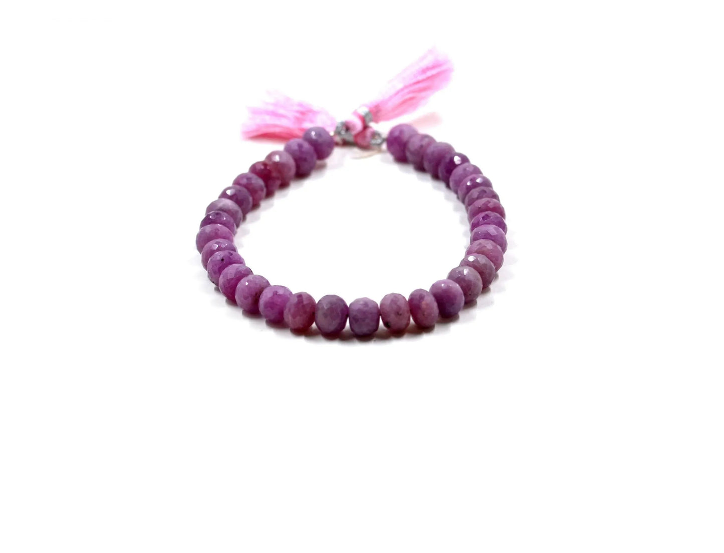 Pink Sapphire Rondelle Beads