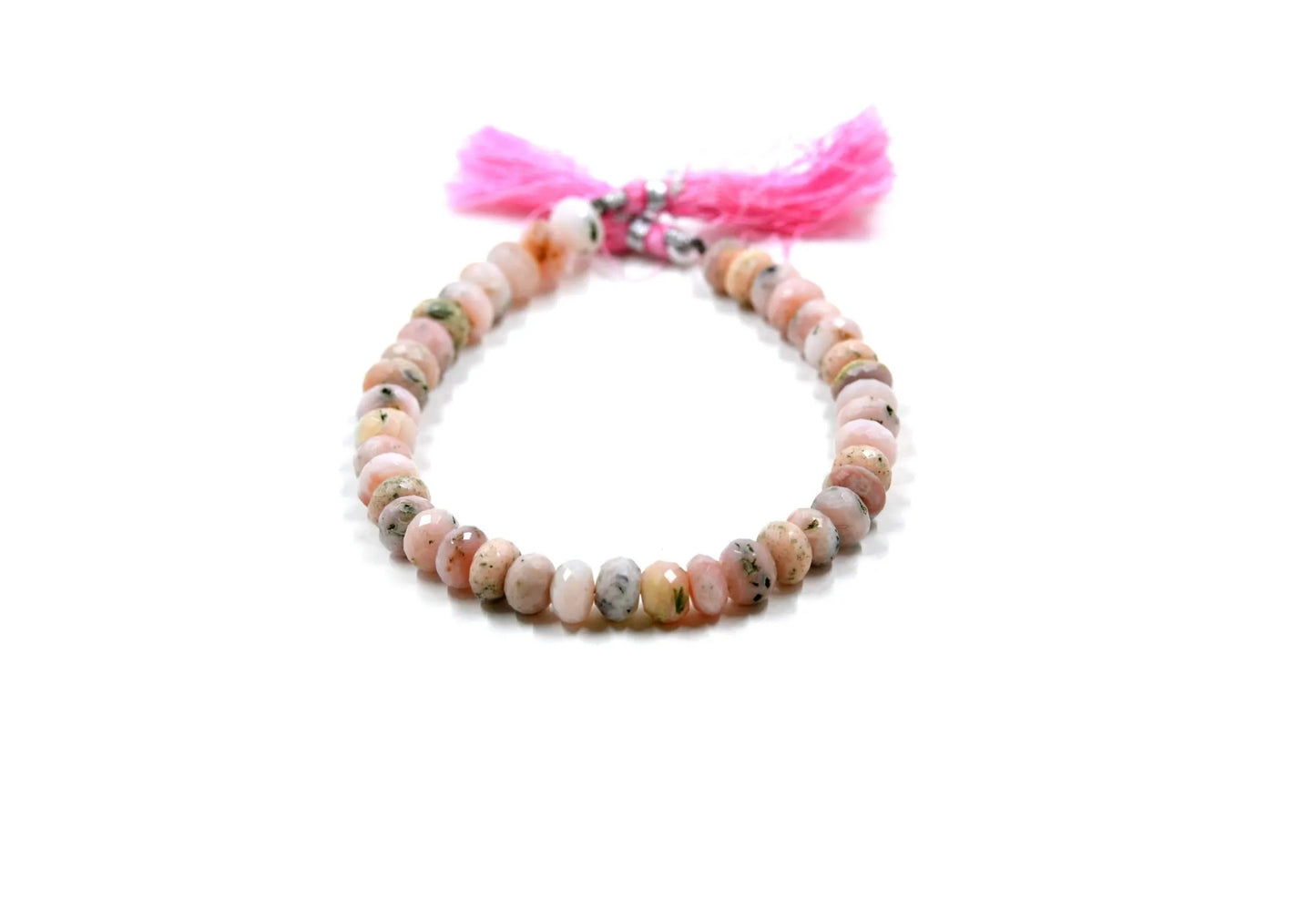 Pink Opal Rondelle Beads