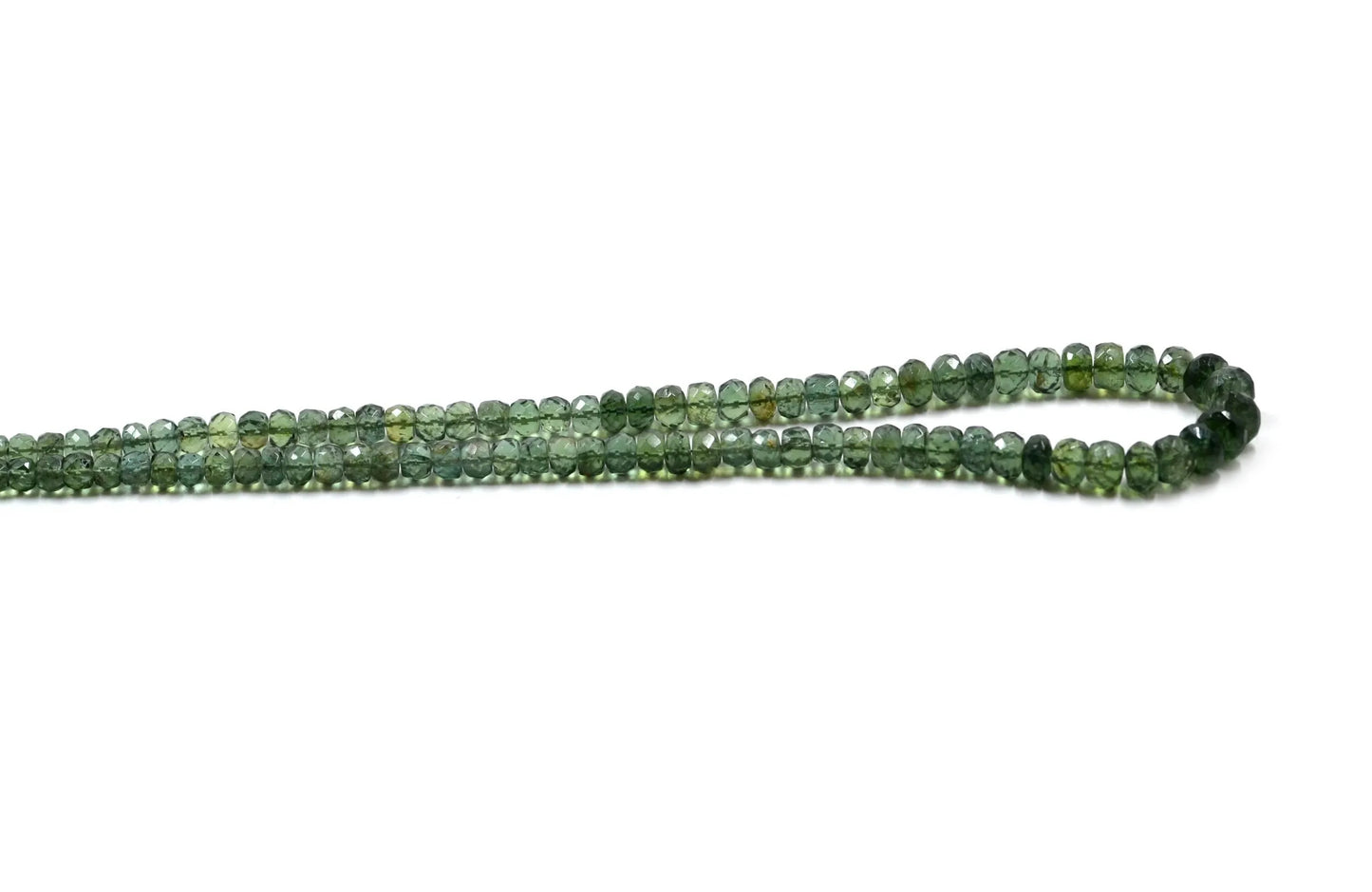 Green Apatite Rondelle Faceted