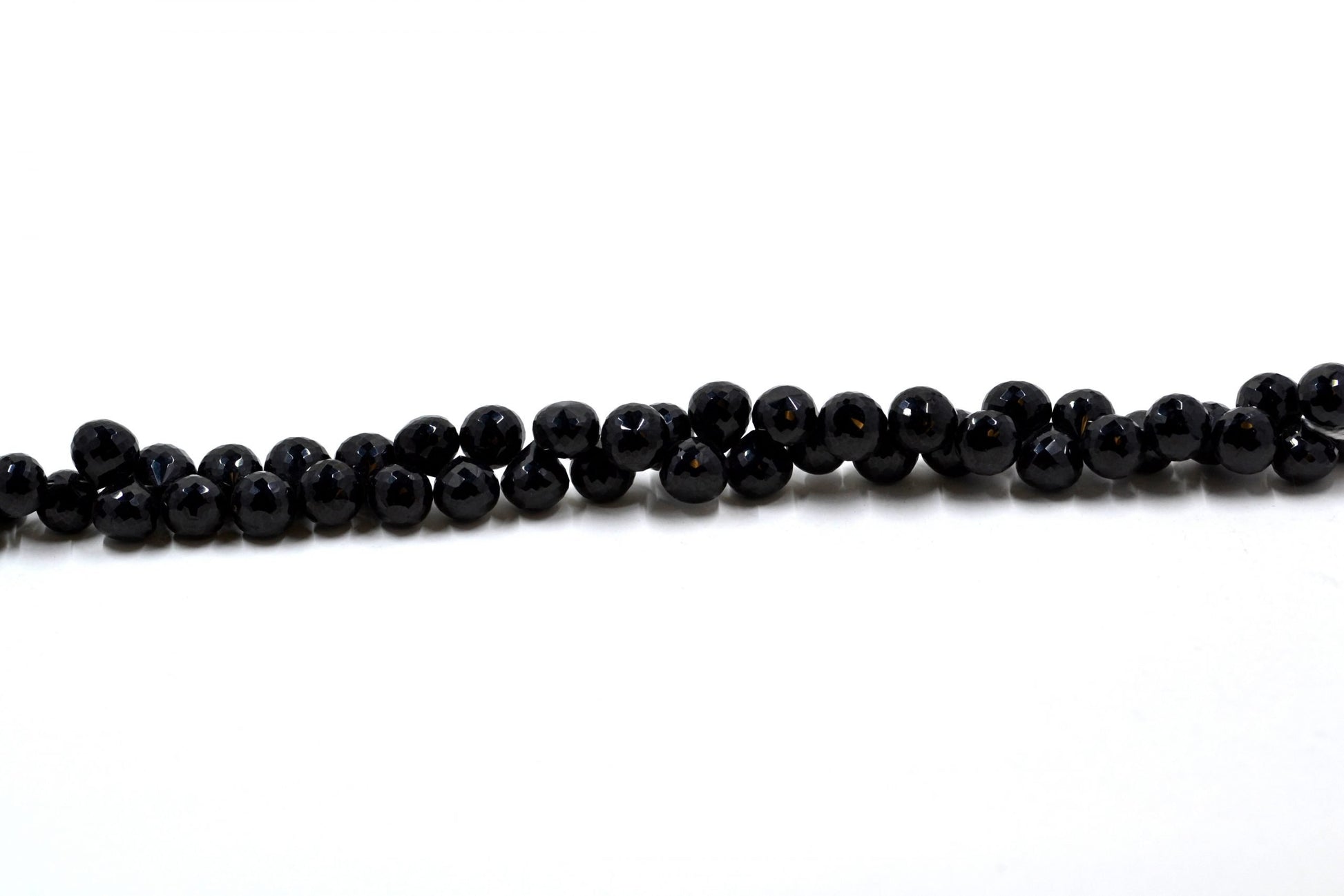 Black Spinel Onion Side Drill Faceted