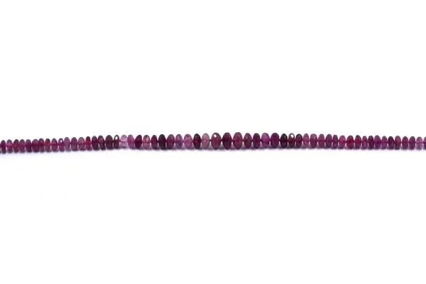 Rubellite Tourmaline Rondelle Faceted