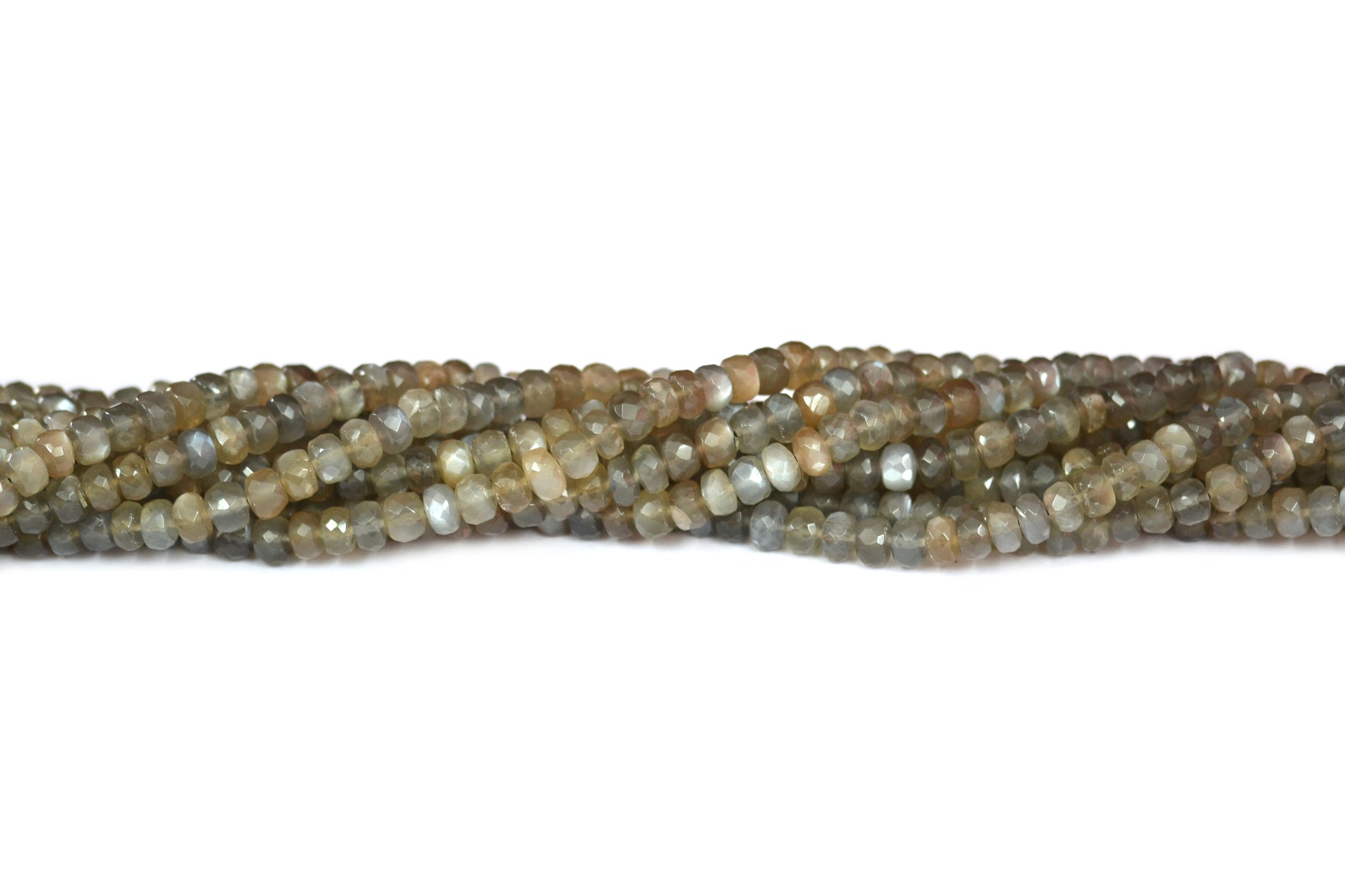 Moonstone Rondelle Beads