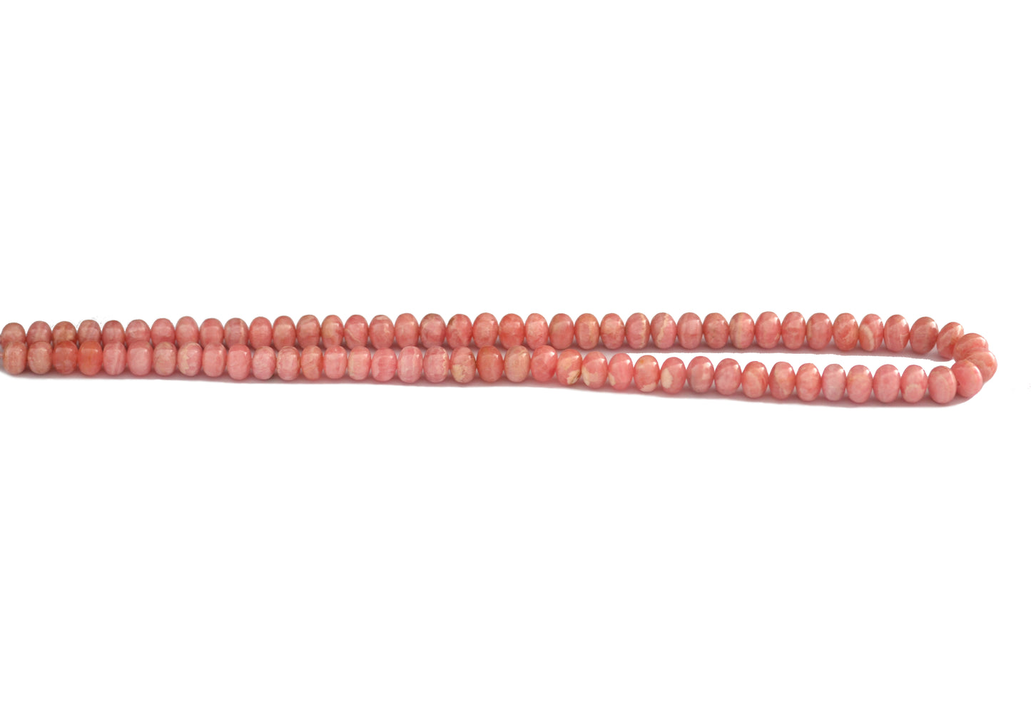 Rhodochrosite Rondelle Beads