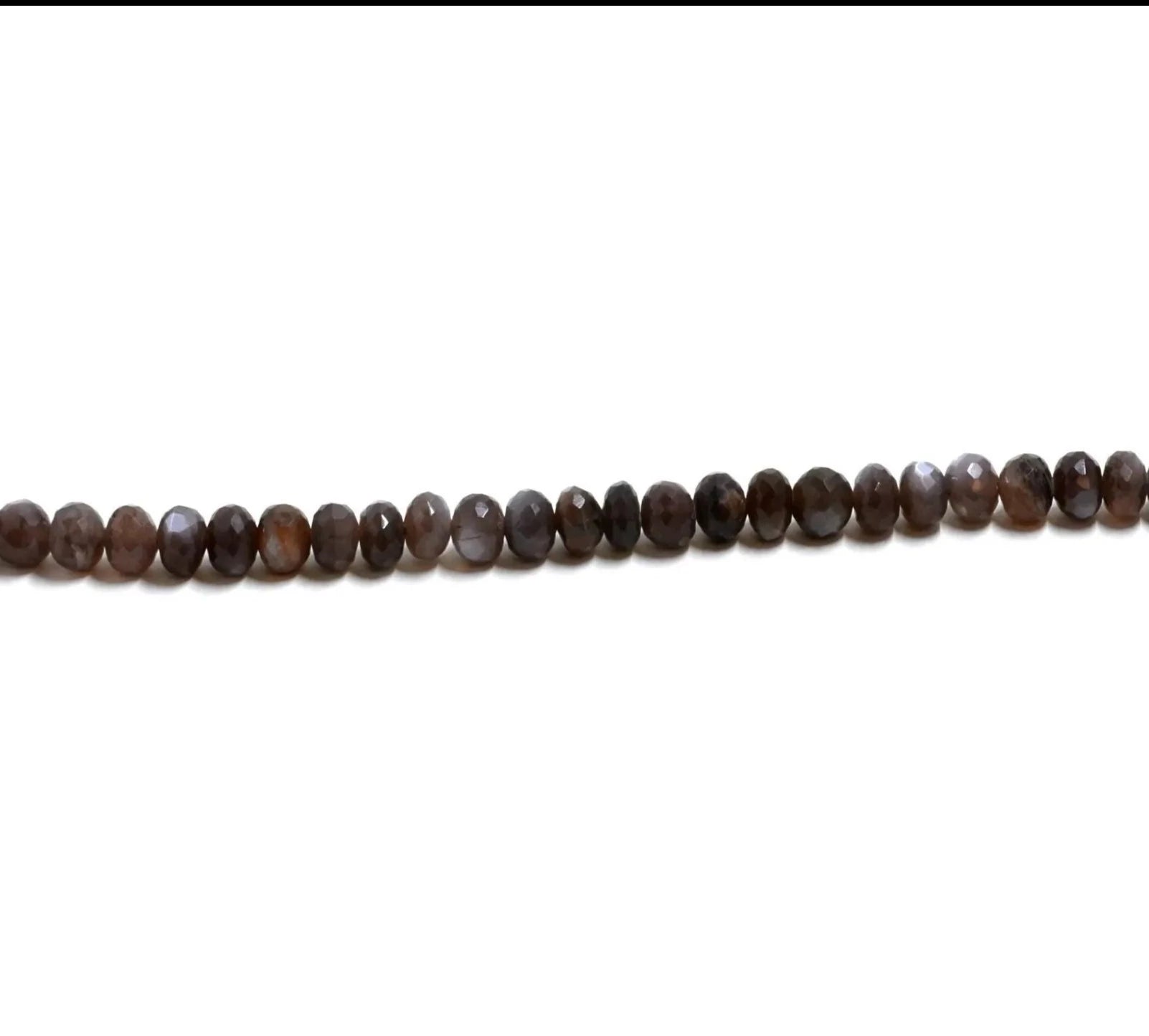 Coffee Moonstone Rondelle Faceted