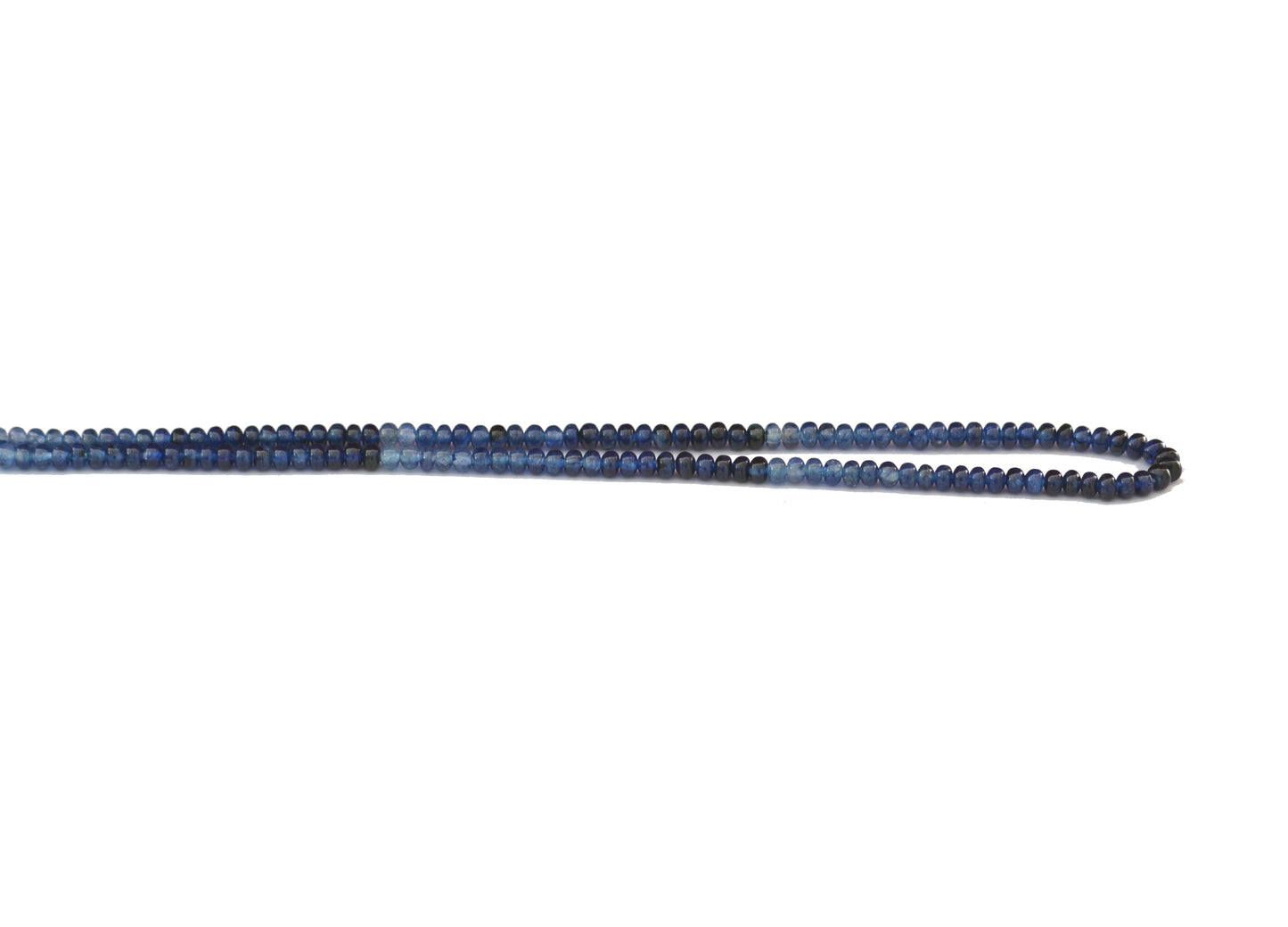 Shaded Blue Sapphire Rondelle Smooth Beads