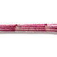 Shaded Pink Sapphire Rondelle Beads