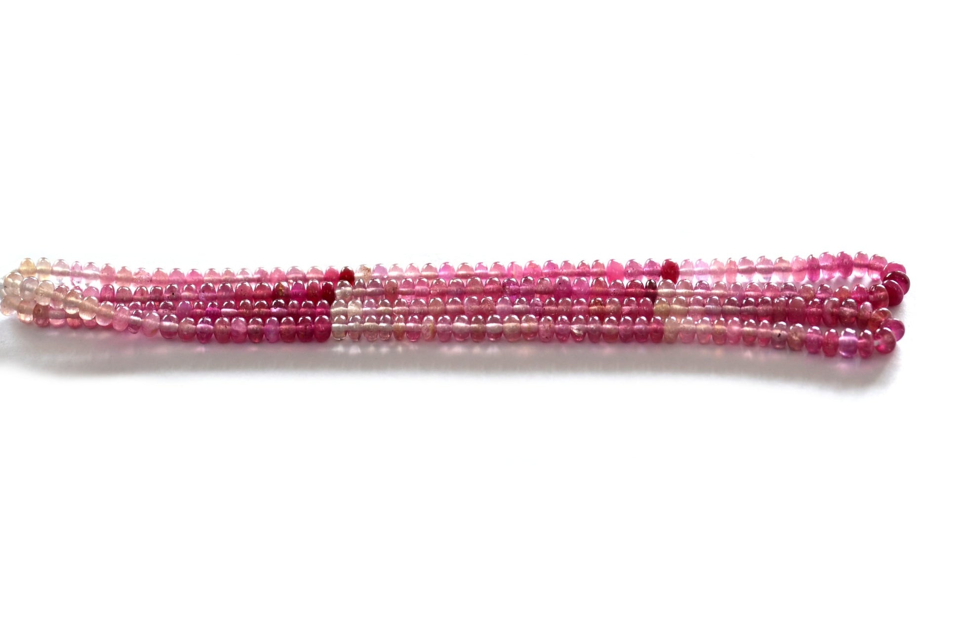 Shaded Pink Sapphire Rondelle Beads