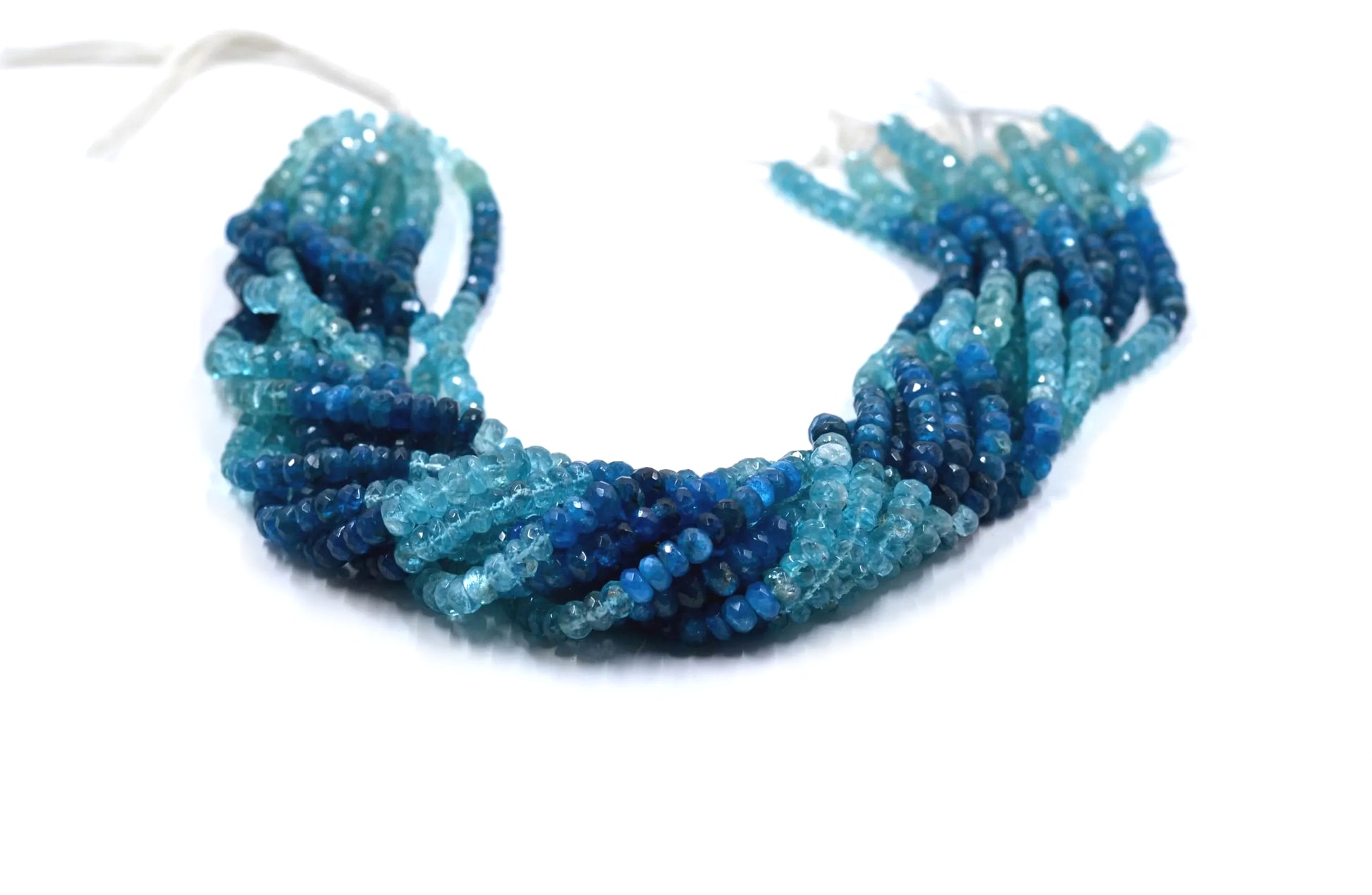 Shaded Apatite Rondelle Beads